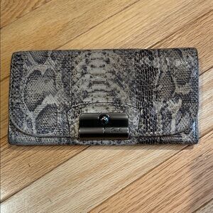 Coach Black/Grey/Tan Snakeskin Wallet